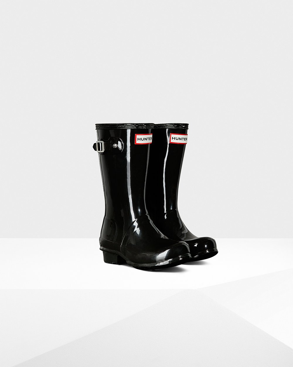 Botas de Lluvia Hunter Niños - Original Big Gloss - Negros - OCQDVLK-17